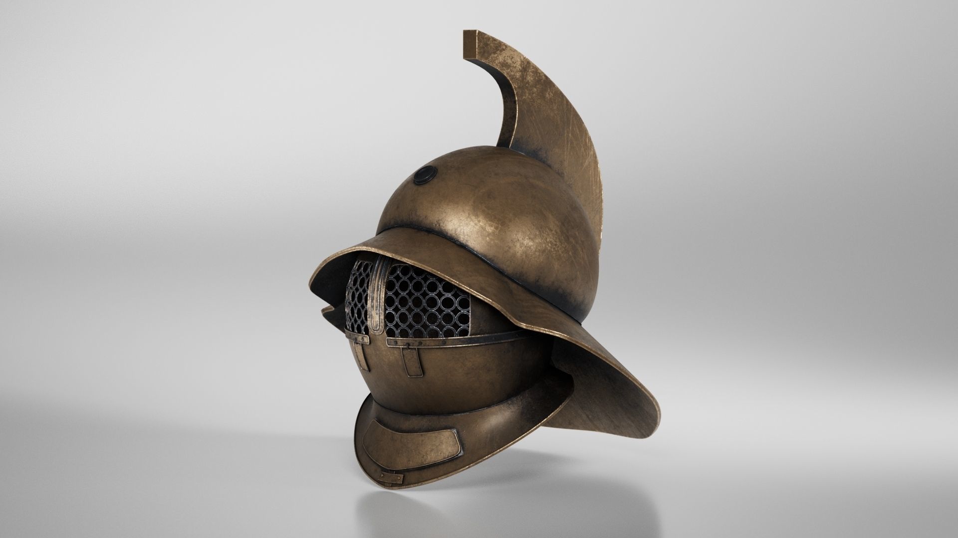 Gladiator Helmet - Murmillo 3D model_1