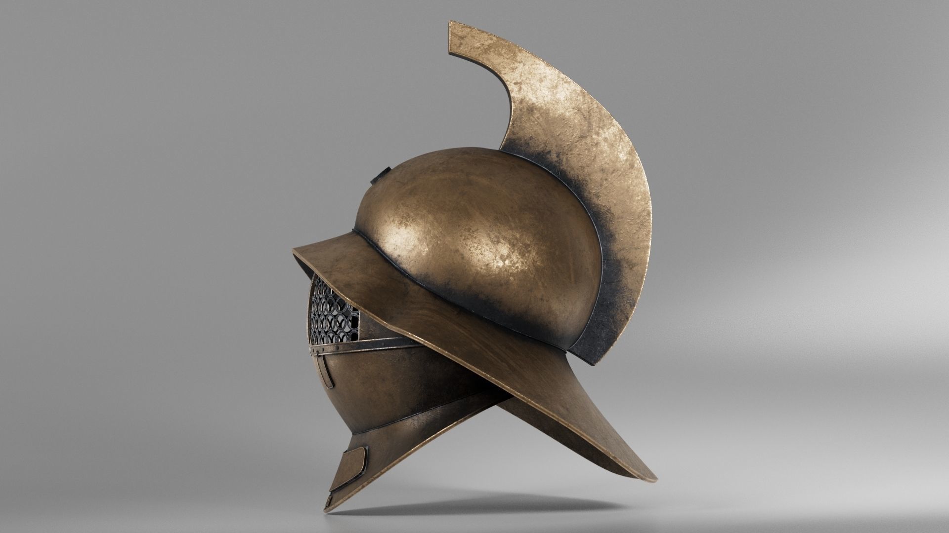 Gladiator Helmet - Murmillo 3D model_2