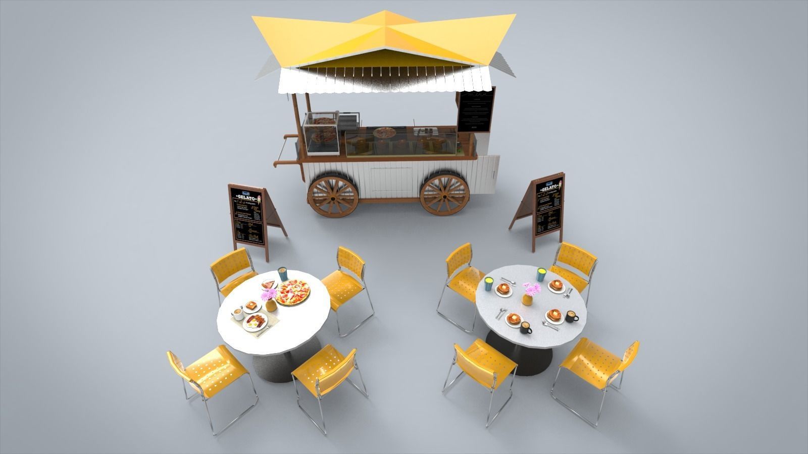 Food Cart 3D model_8