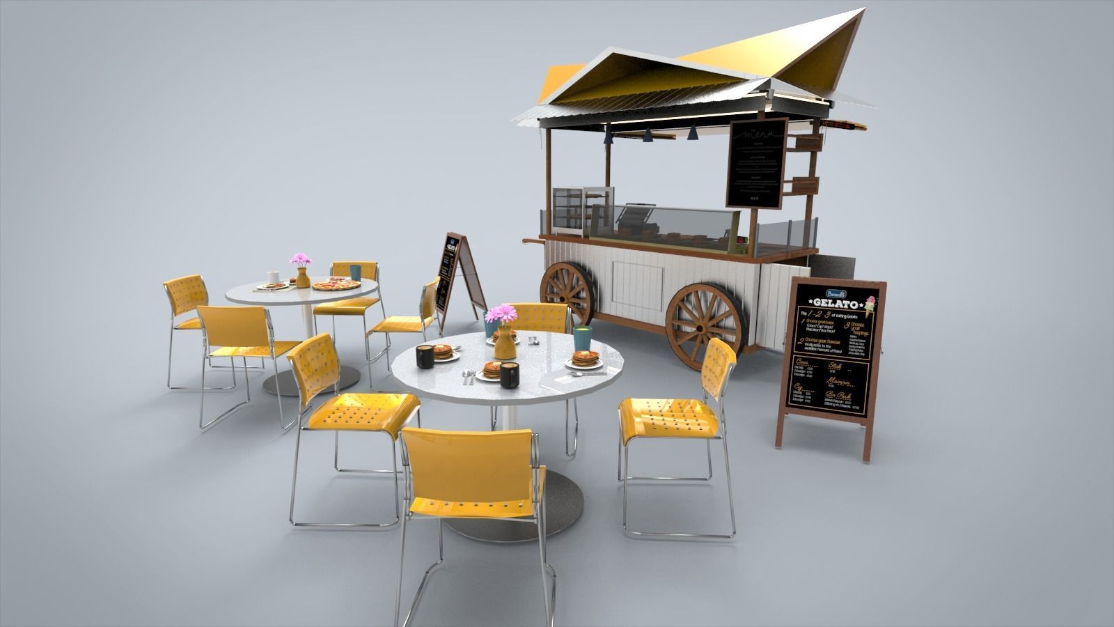 Food Cart 3D model_7
