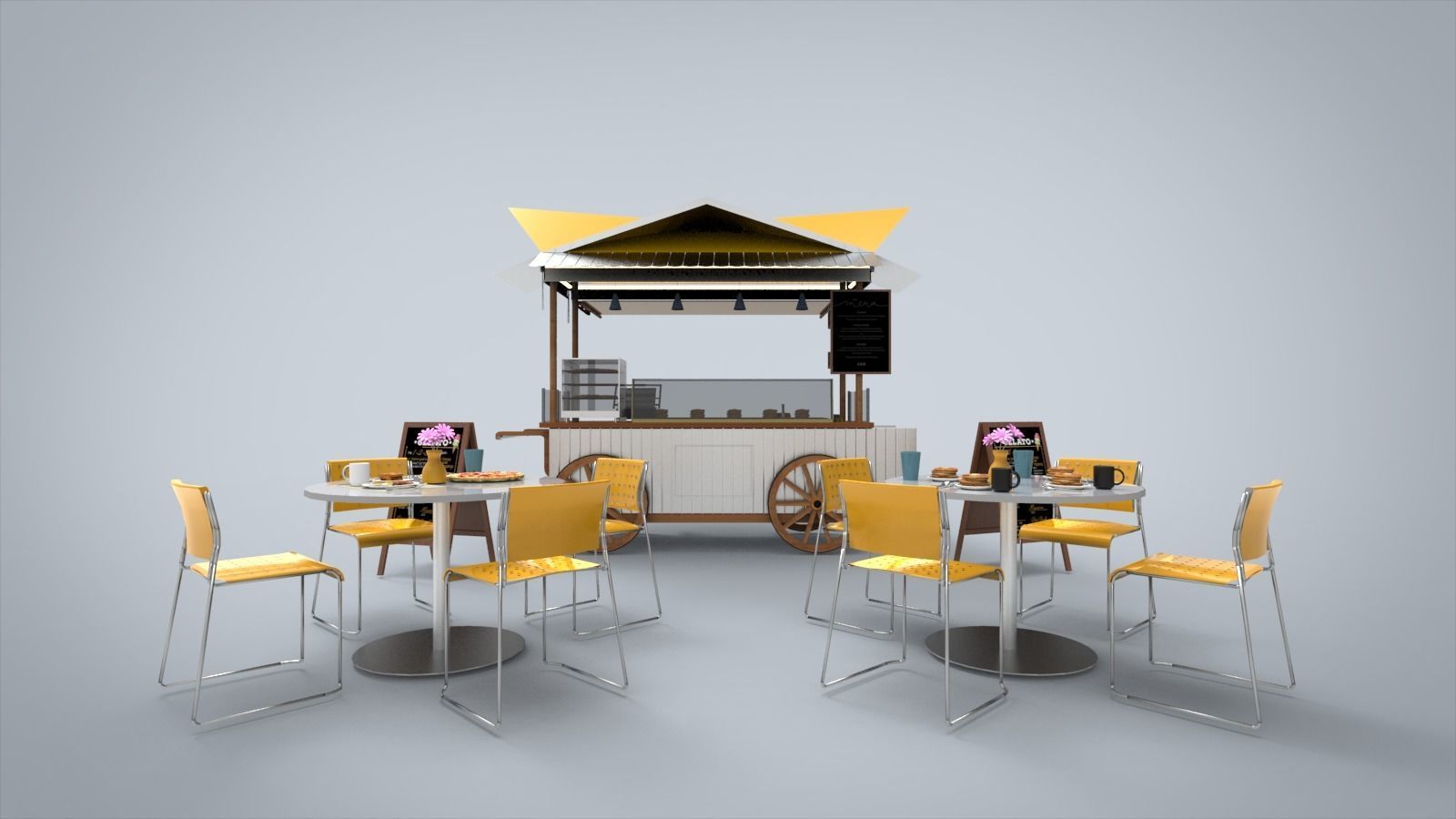 Food Cart 3D model_4