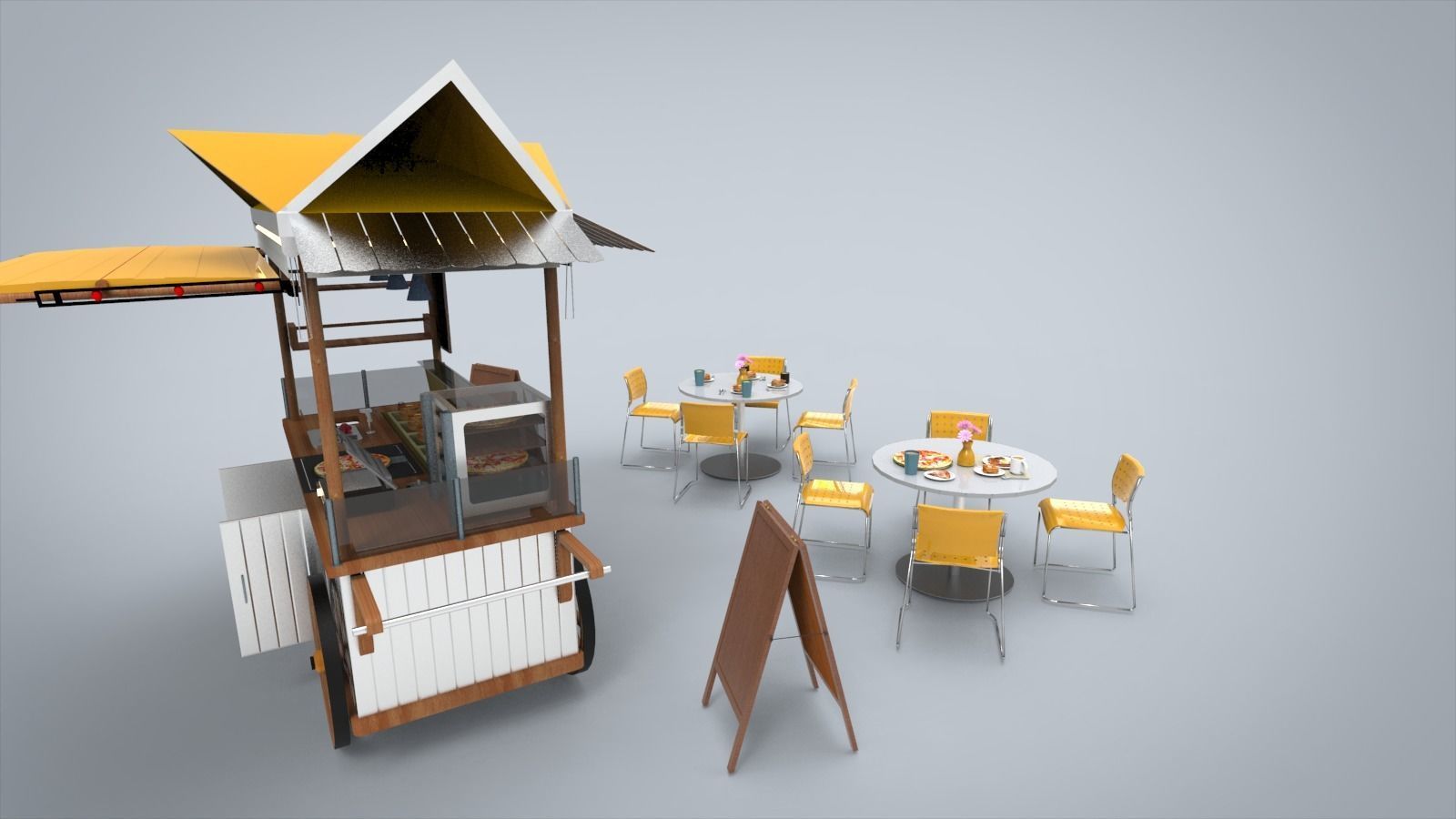 Food Cart 3D model_6