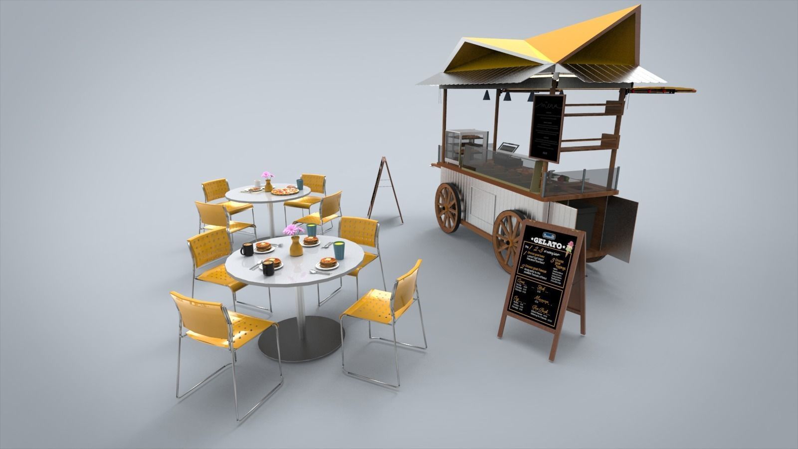 Food Cart 3D model_10
