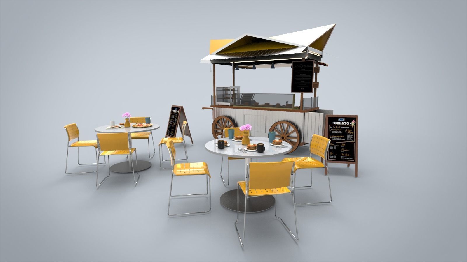 Food Cart 3D model_3