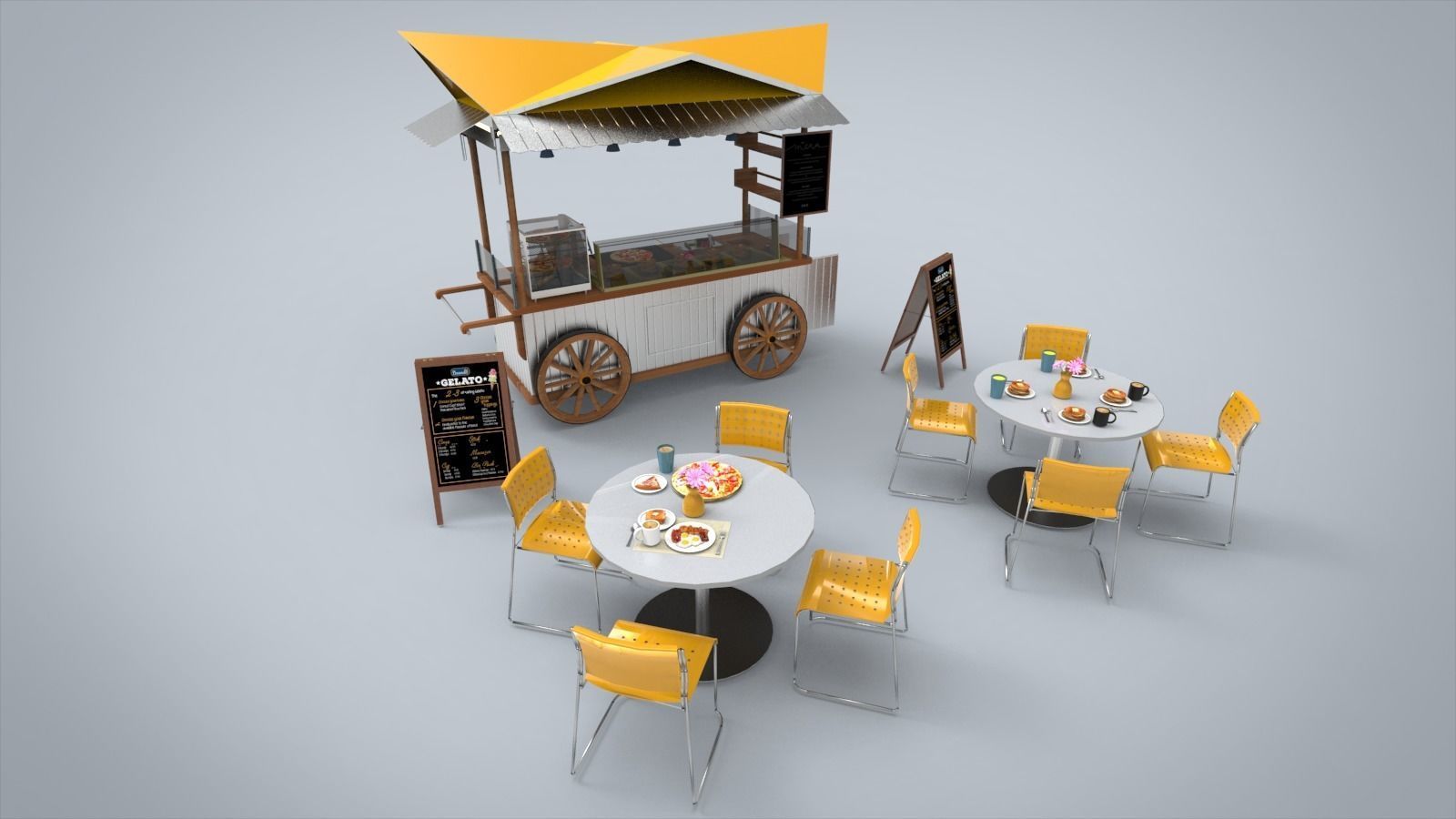 Food Cart 3D model_9