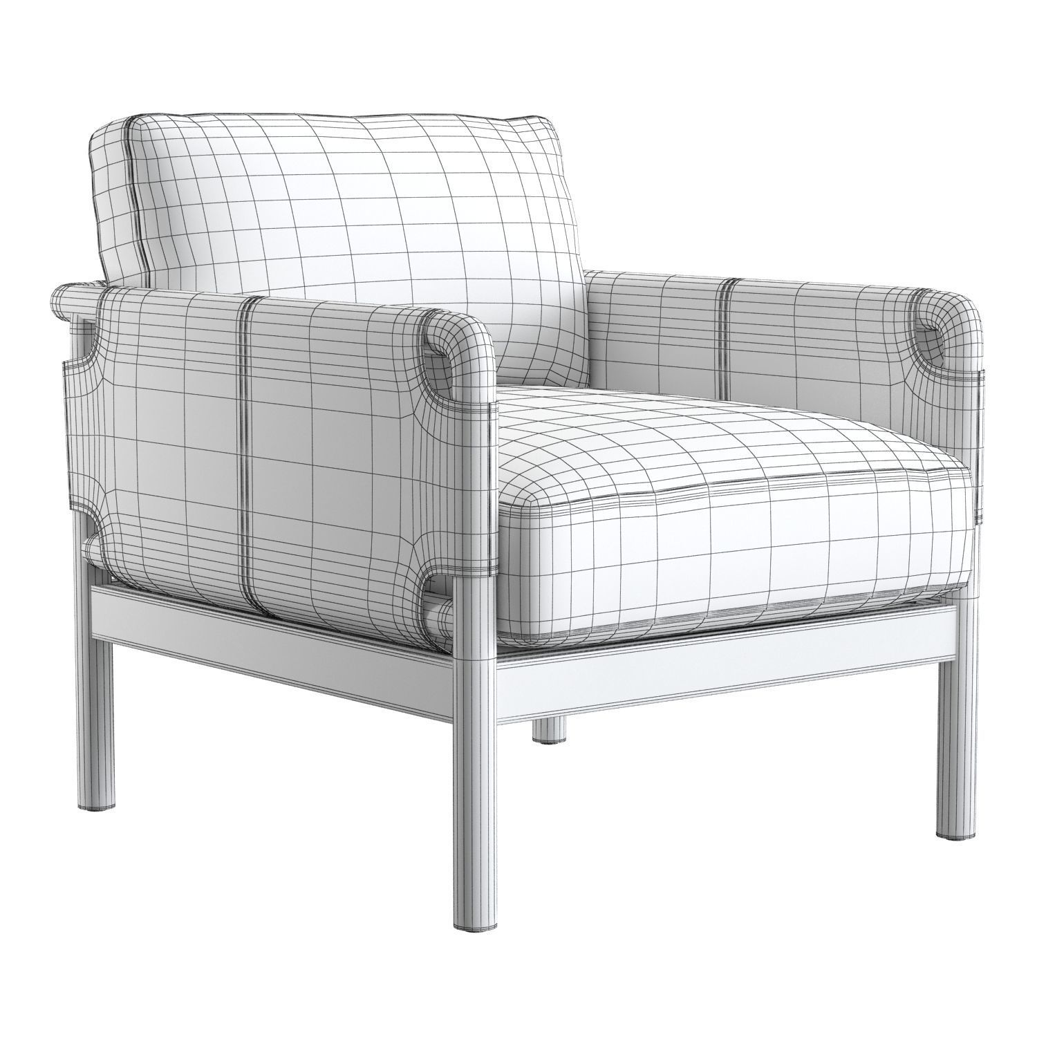 Crate and Barrel Navarro Armchair 3D model_5