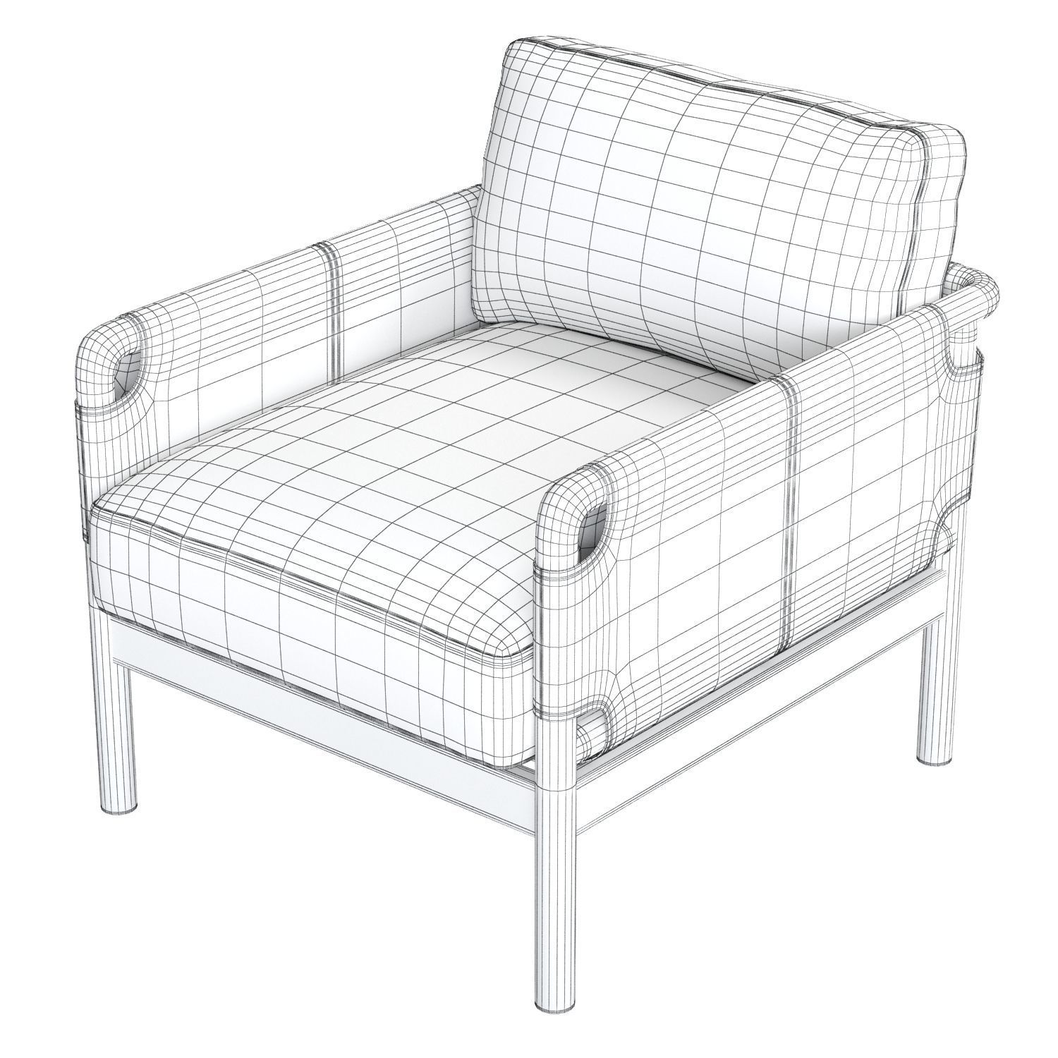 Crate and Barrel Navarro Armchair 3D model_8