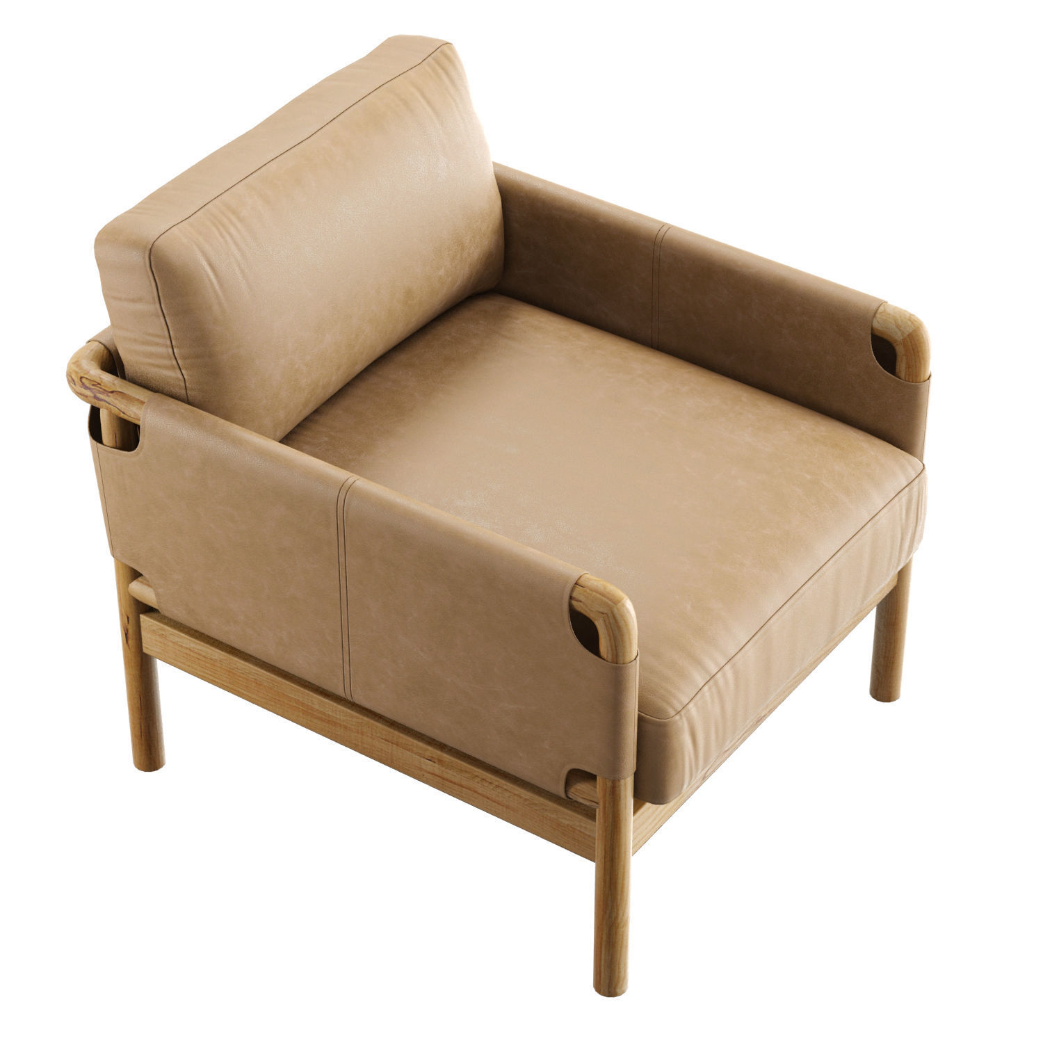 Crate and Barrel Navarro Armchair 3D model_1