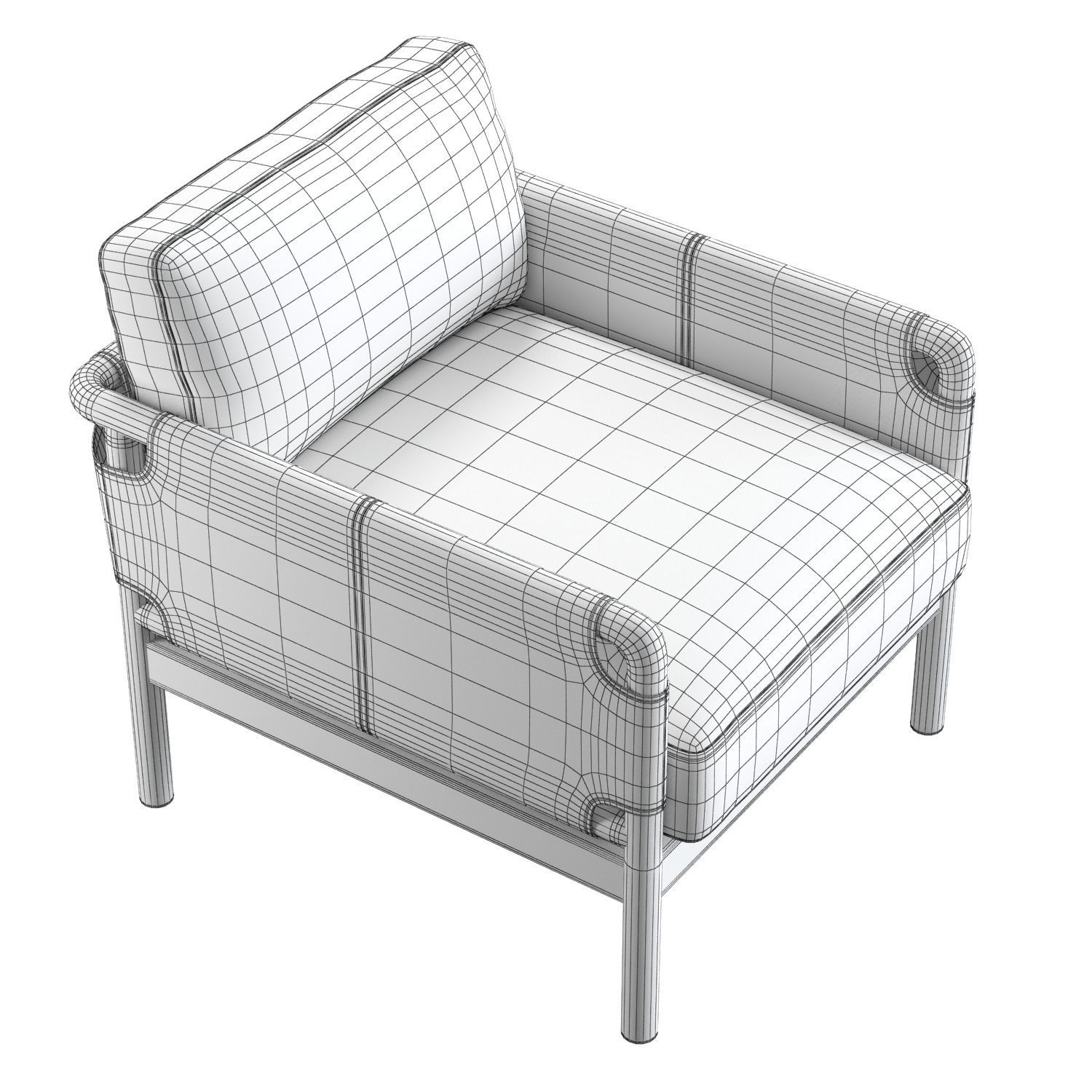 Crate and Barrel Navarro Armchair 3D model_6