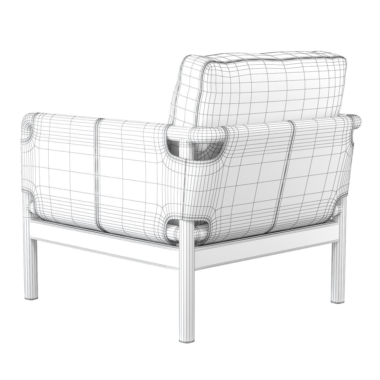 Crate and Barrel Navarro Armchair 3D model_9