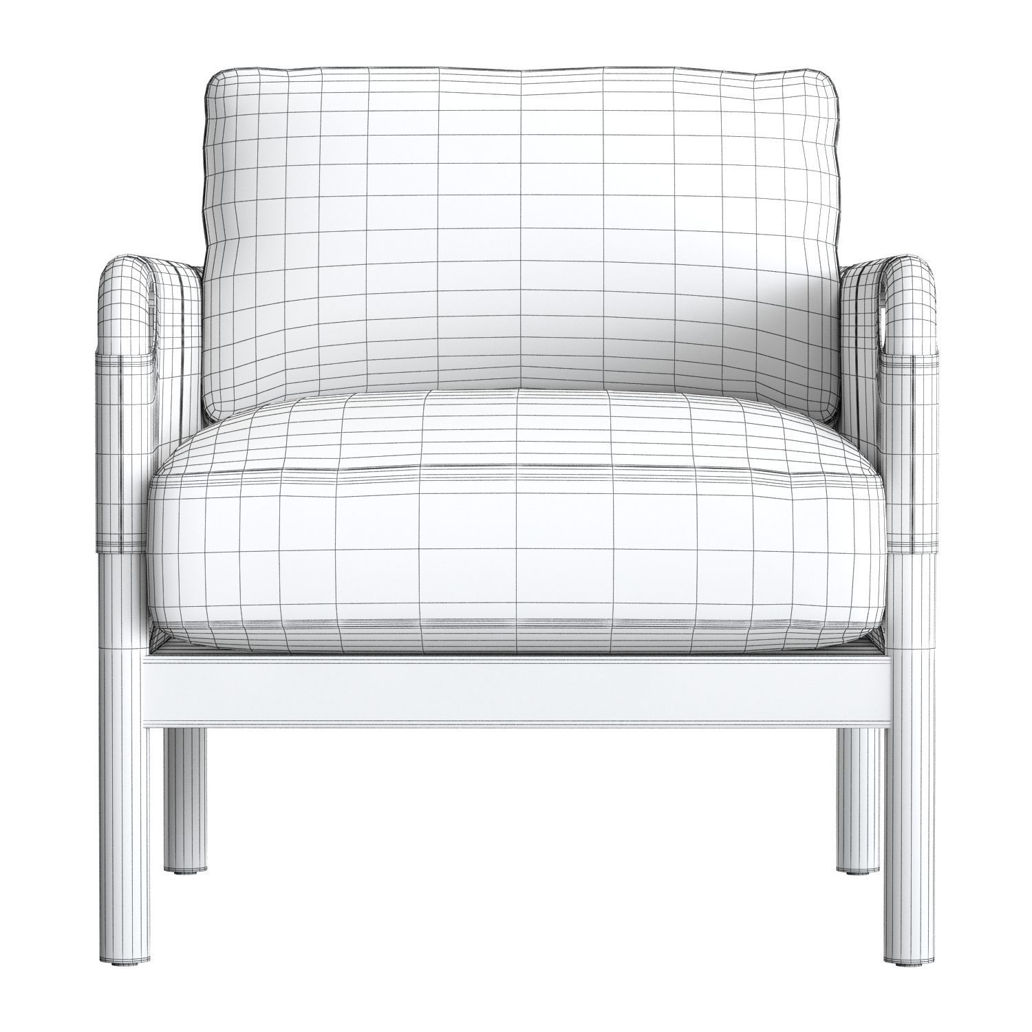 Crate and Barrel Navarro Armchair 3D model_7