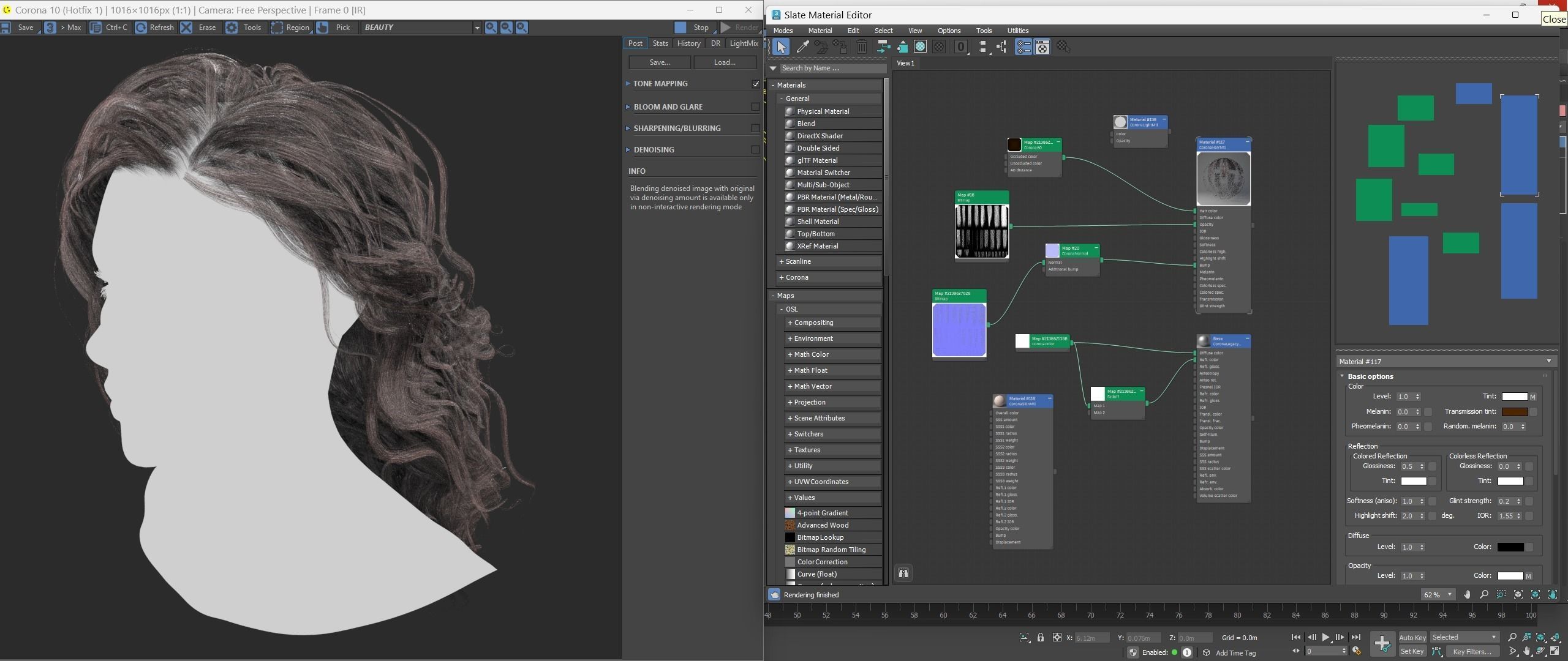 Realtime Haircard No32 Low-poly 3D model_3