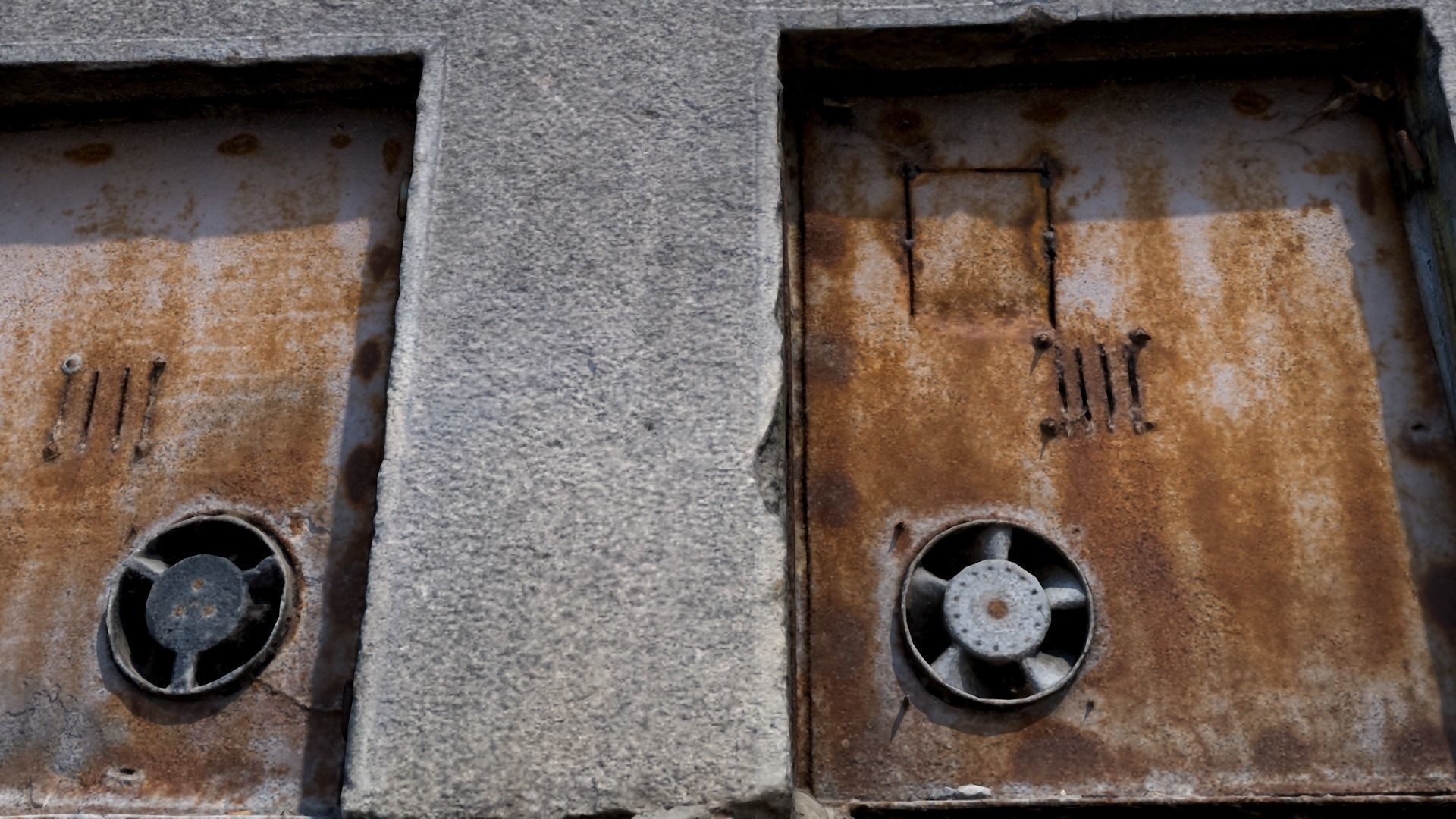 Facade with graffiti 3D model_4