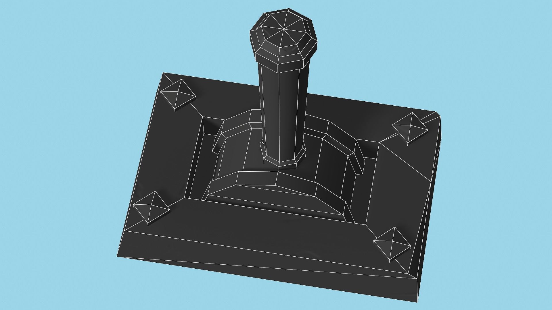 Stylized Wall Button n Levers Collection - PBR Game Ready _17