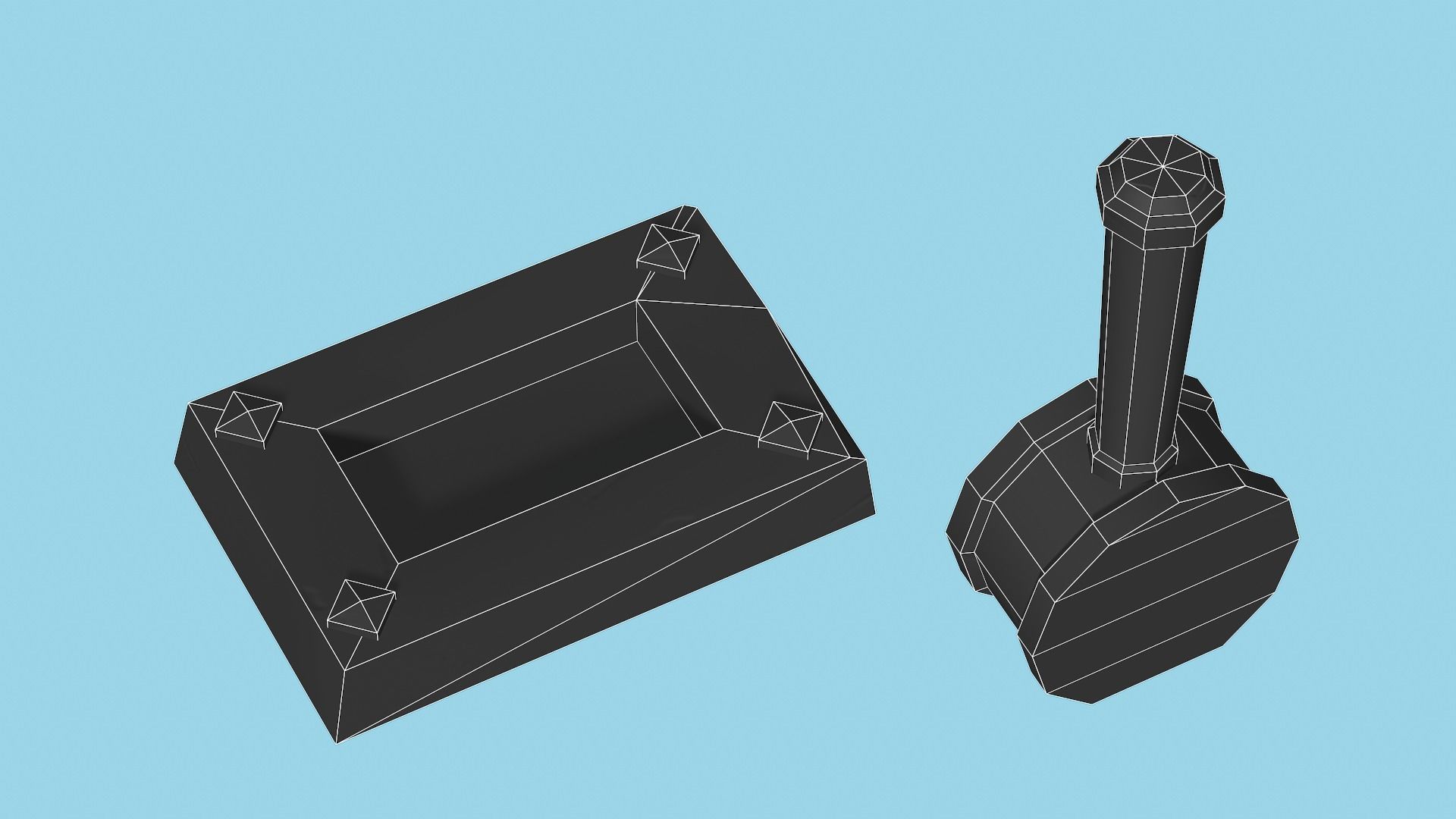 Stylized Wall Button n Levers Collection - PBR Game Ready _19