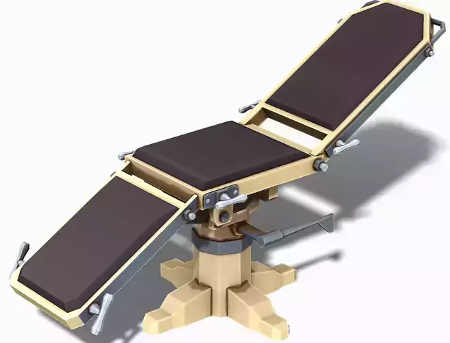 Stylized Medical Bed - Lowpoly Mobile Ready Low-poly 3D model