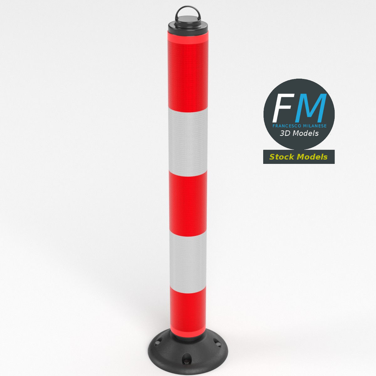 Delineator post 3D model_2