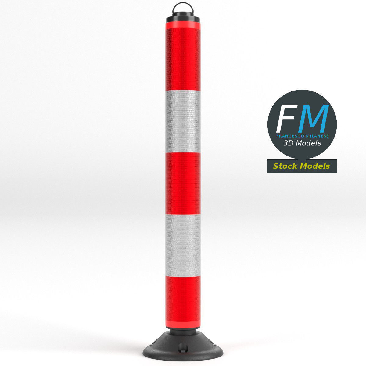 Delineator post 3D model_3