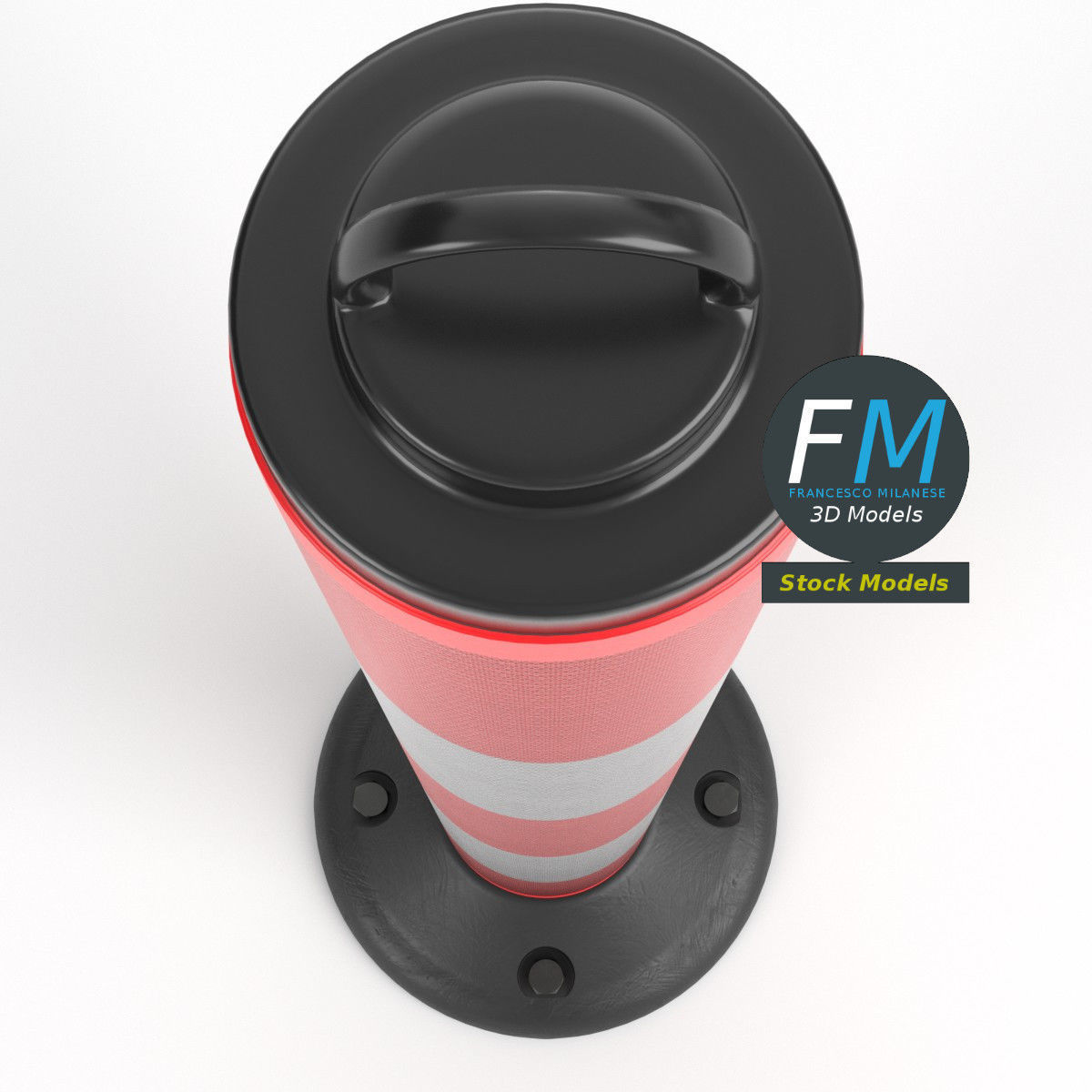 Delineator post 3D model_6