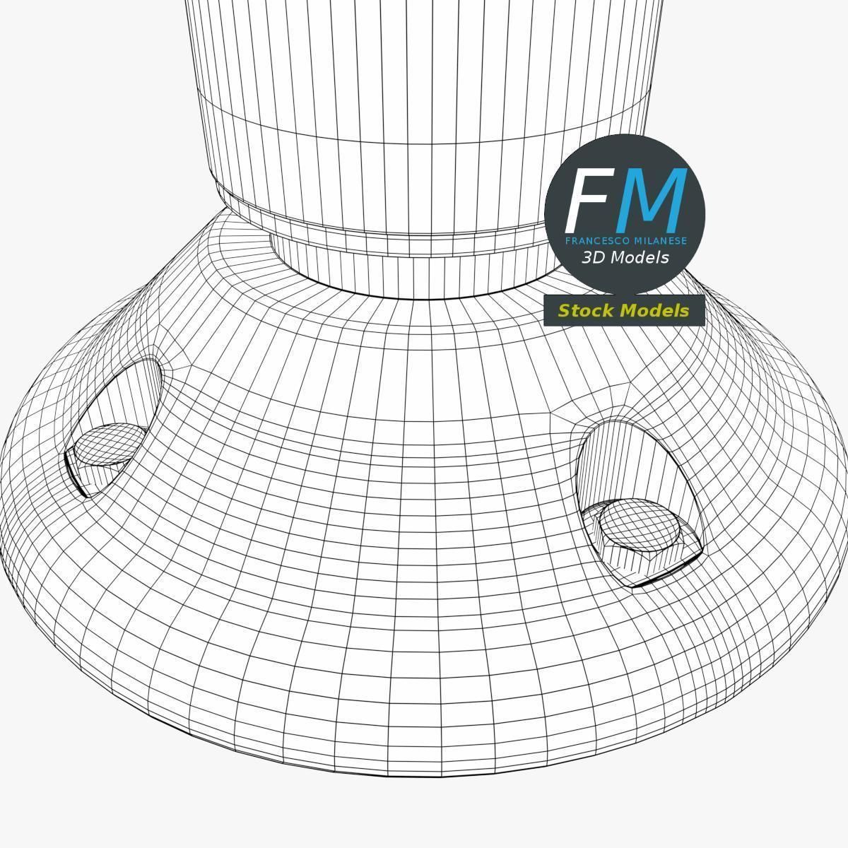 Delineator post 3D model_8