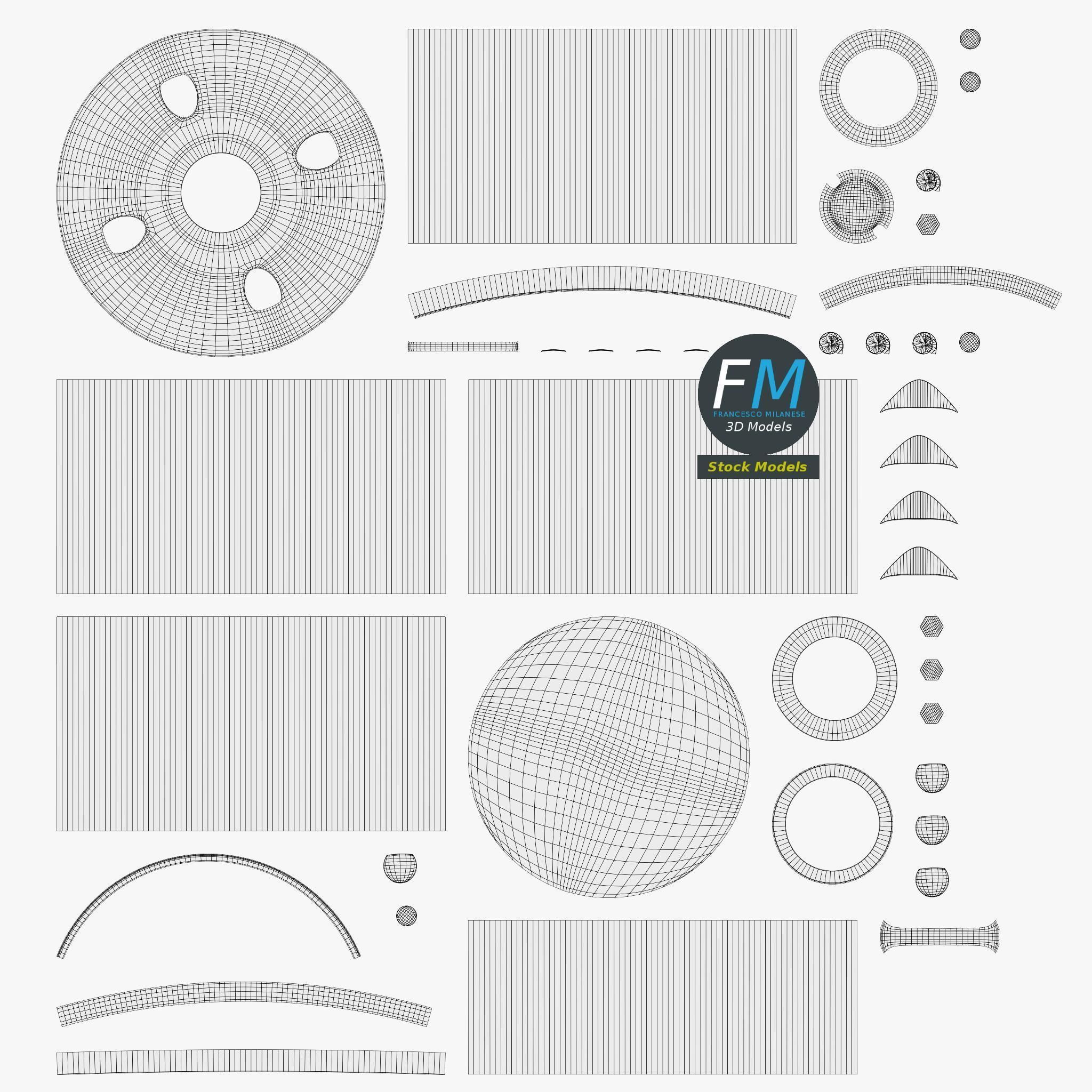 Delineator post 3D model_11
