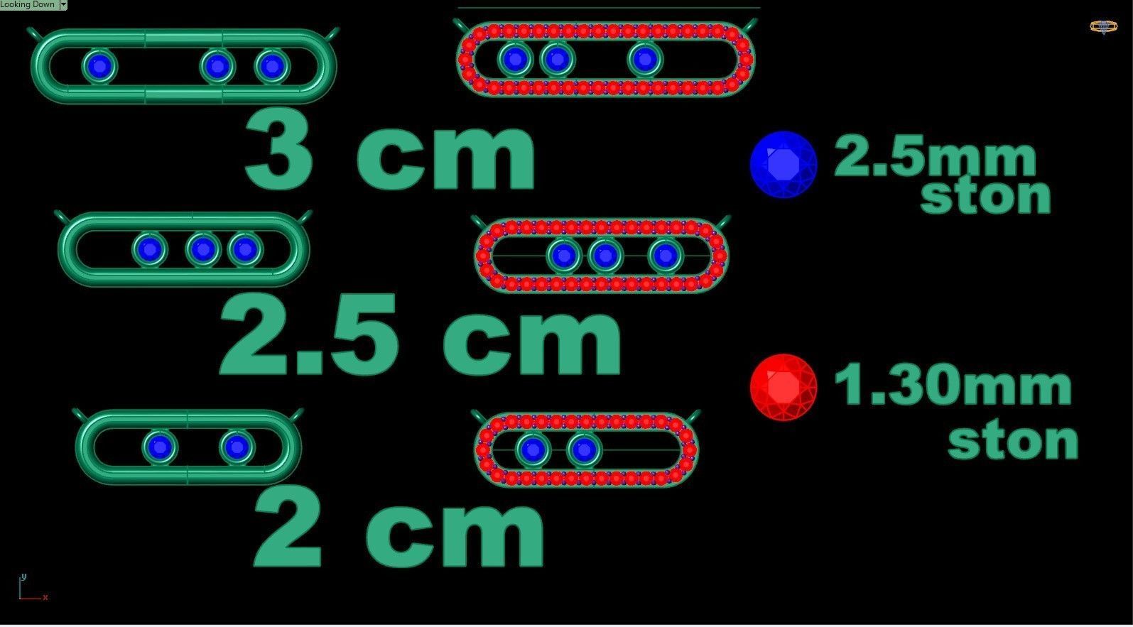 mesika necklace with stone without stones 3D print model_4