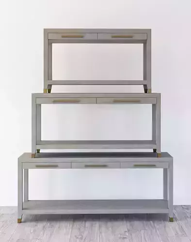 RH Shagreen Console set