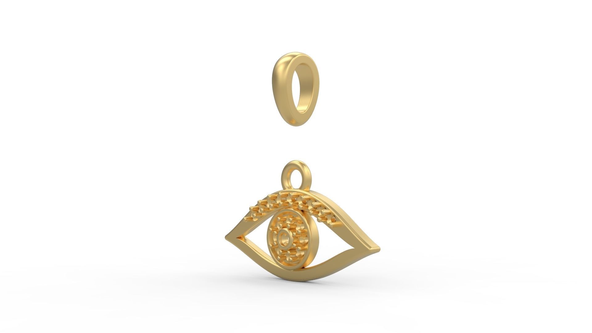 Eye pendant  3D print model_2