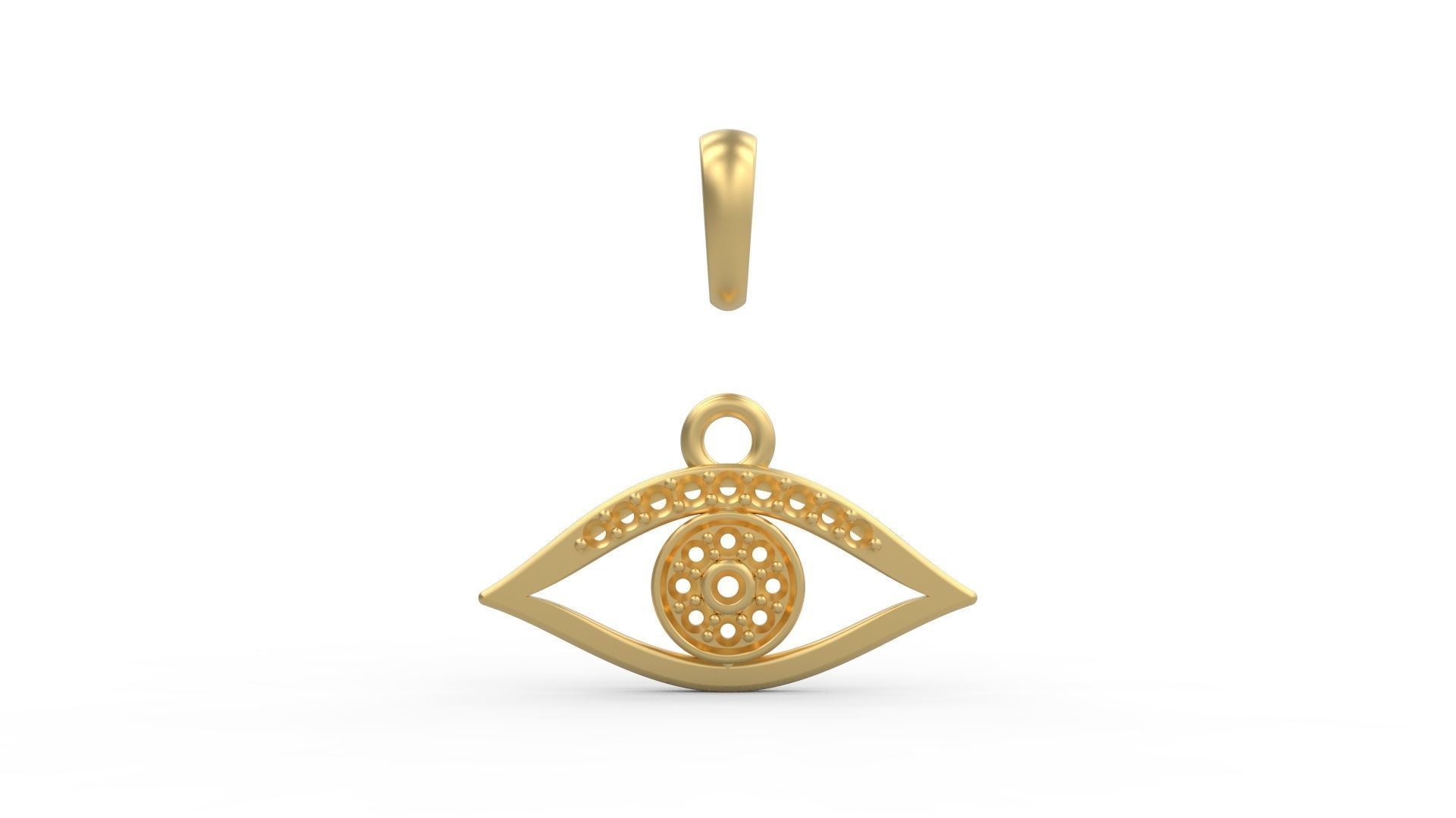 Eye pendant  3D print model_1