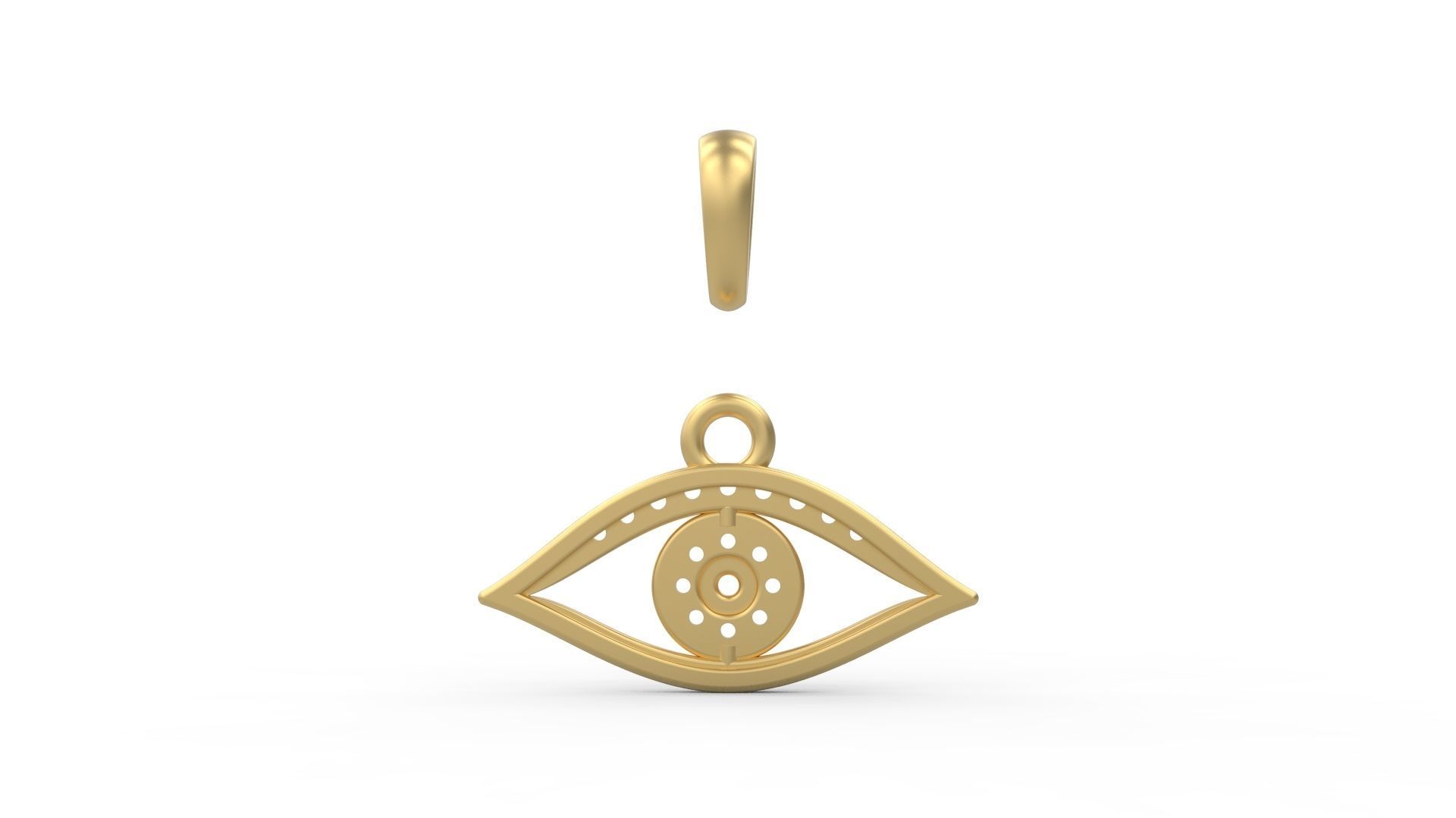 Eye pendant  3D print model_5