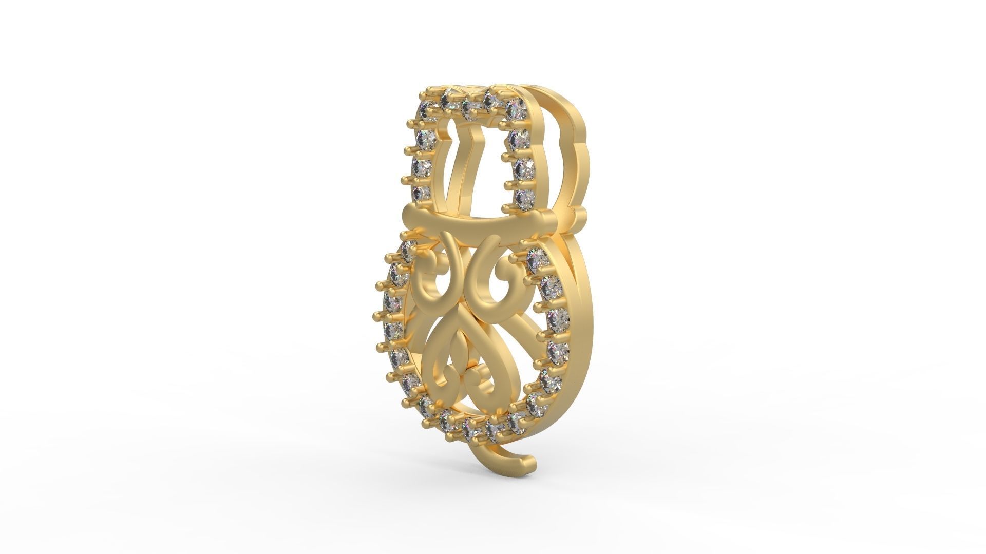 Cat Pendant 02 3D print model_1