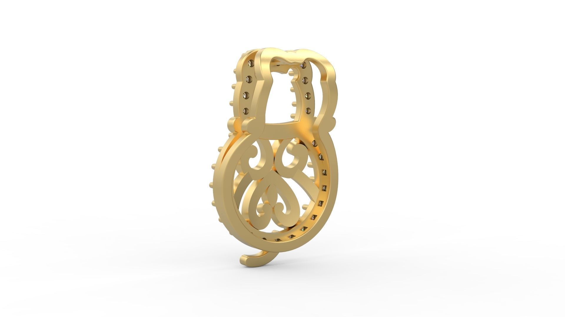 Cat Pendant 02 3D print model_3