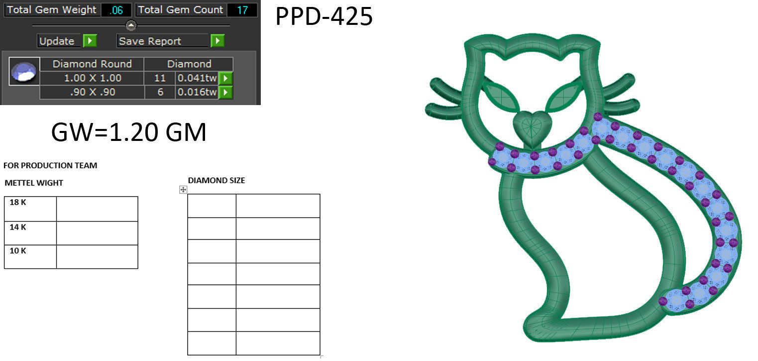 Cat Pendant 03 3D print model_7