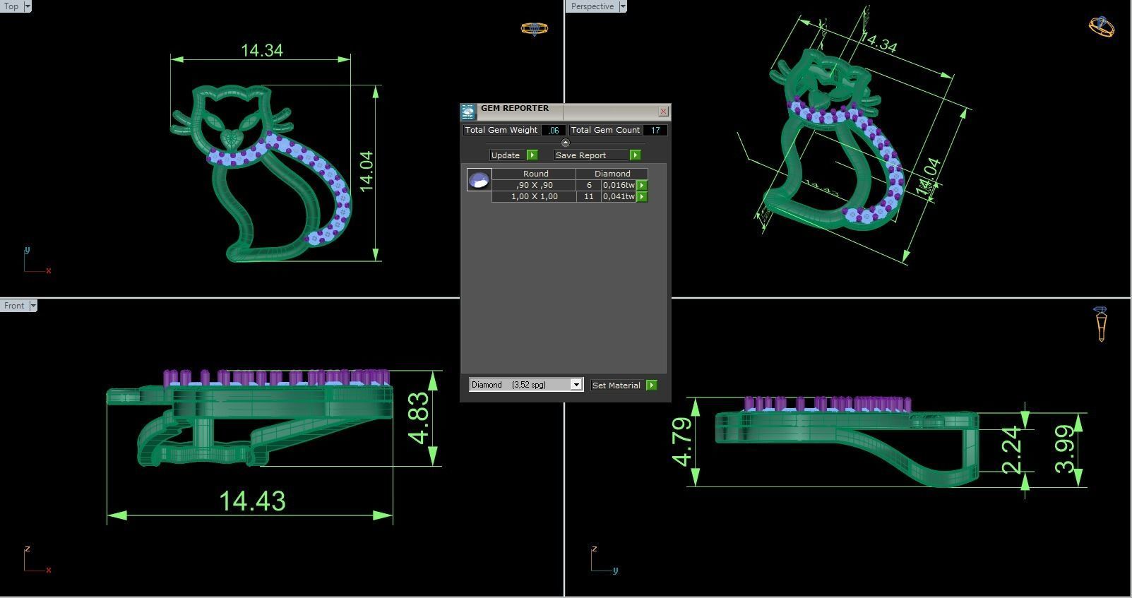 Cat Pendant 03 3D print model_6