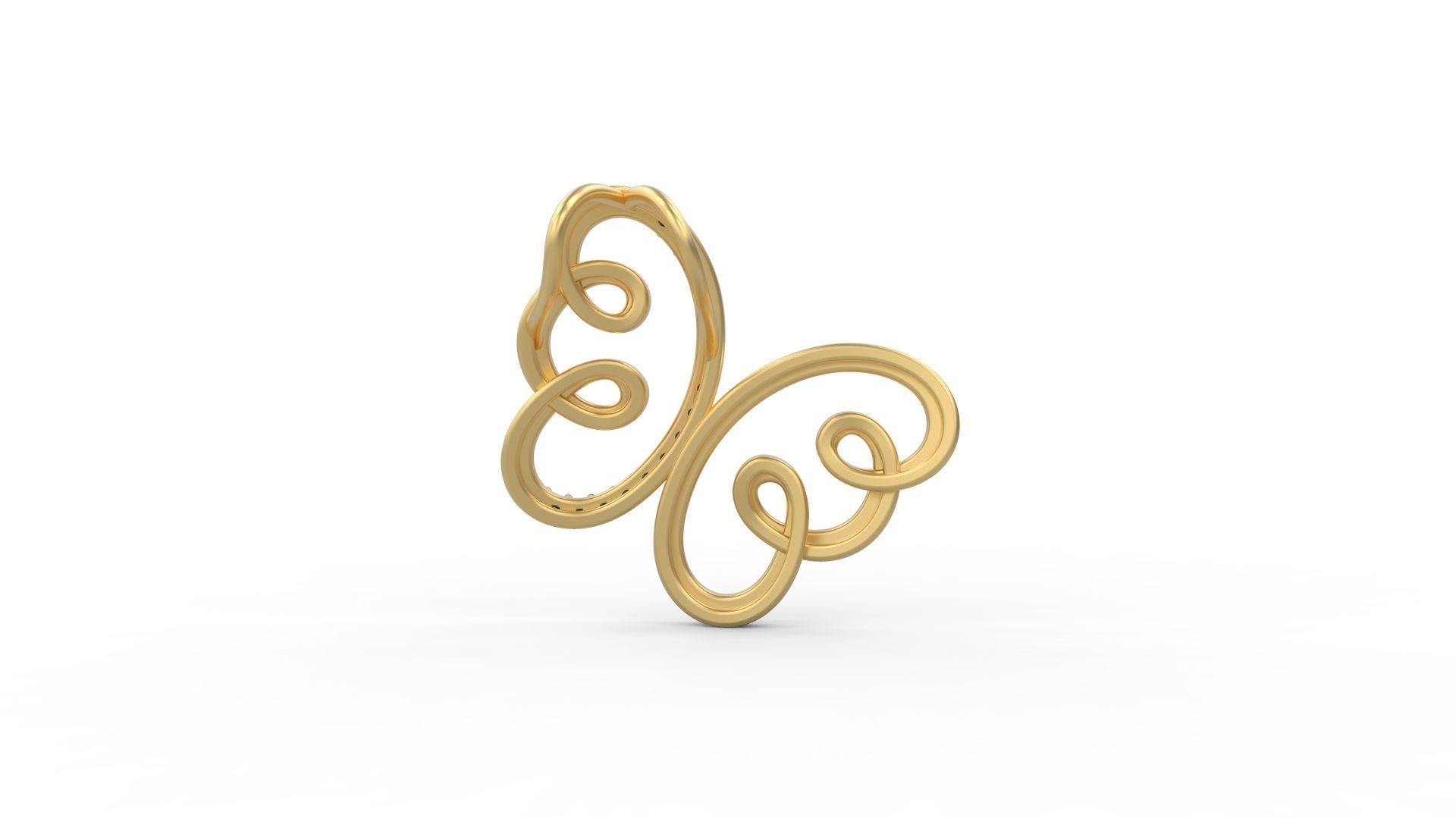 Butterfly Pendant 3D print model_4