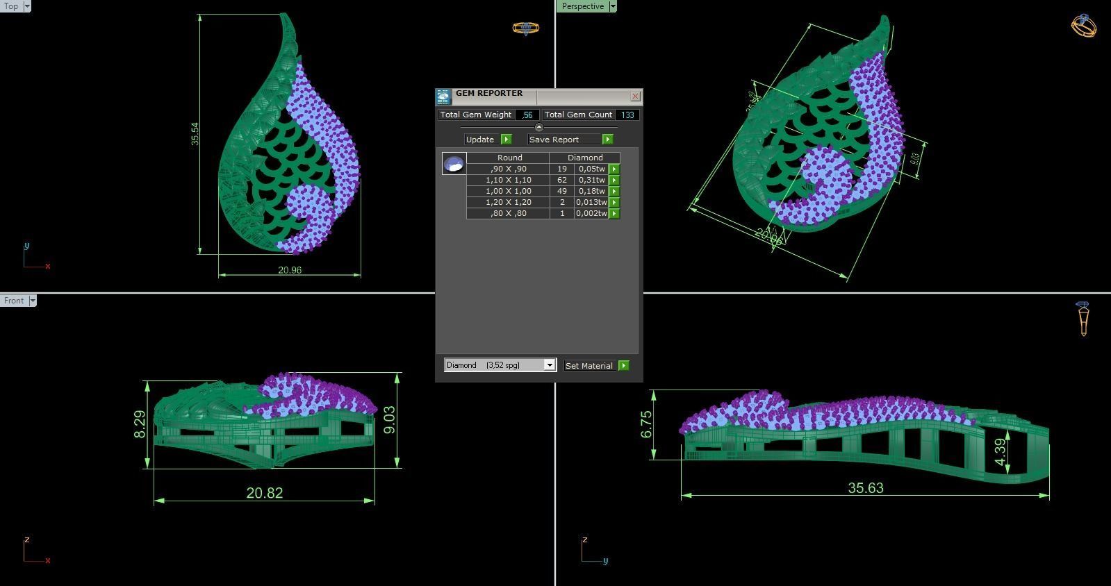 Pendant 748 3D print model_8
