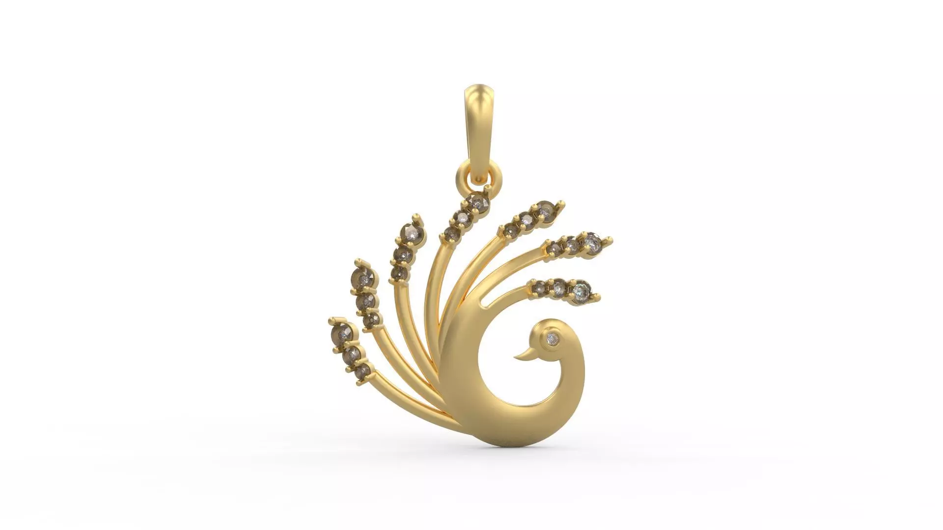 Peacock Pendant  3D print model_0
