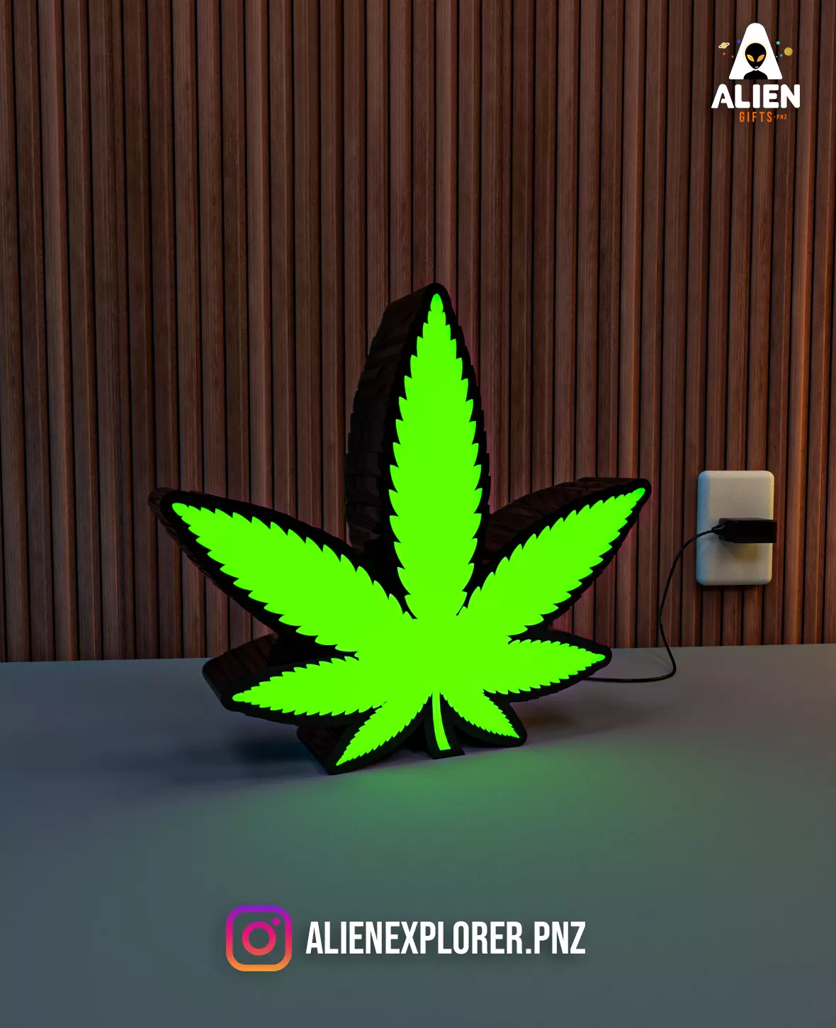 LAMP CANNABIS 3D 3D print model_0