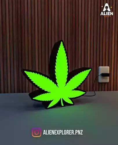 LAMP CANNABIS 3D 3D print model