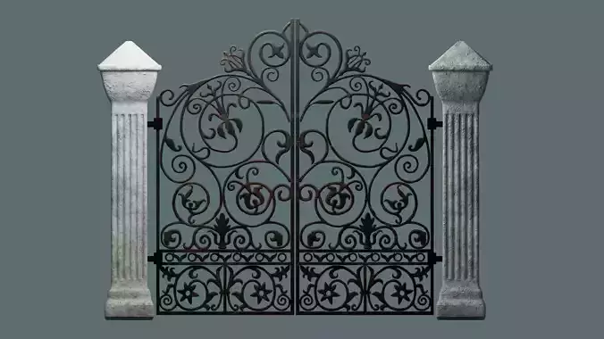 Reja exterior de hierro forjado