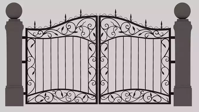 Conjunto de rejas de hierro forjado