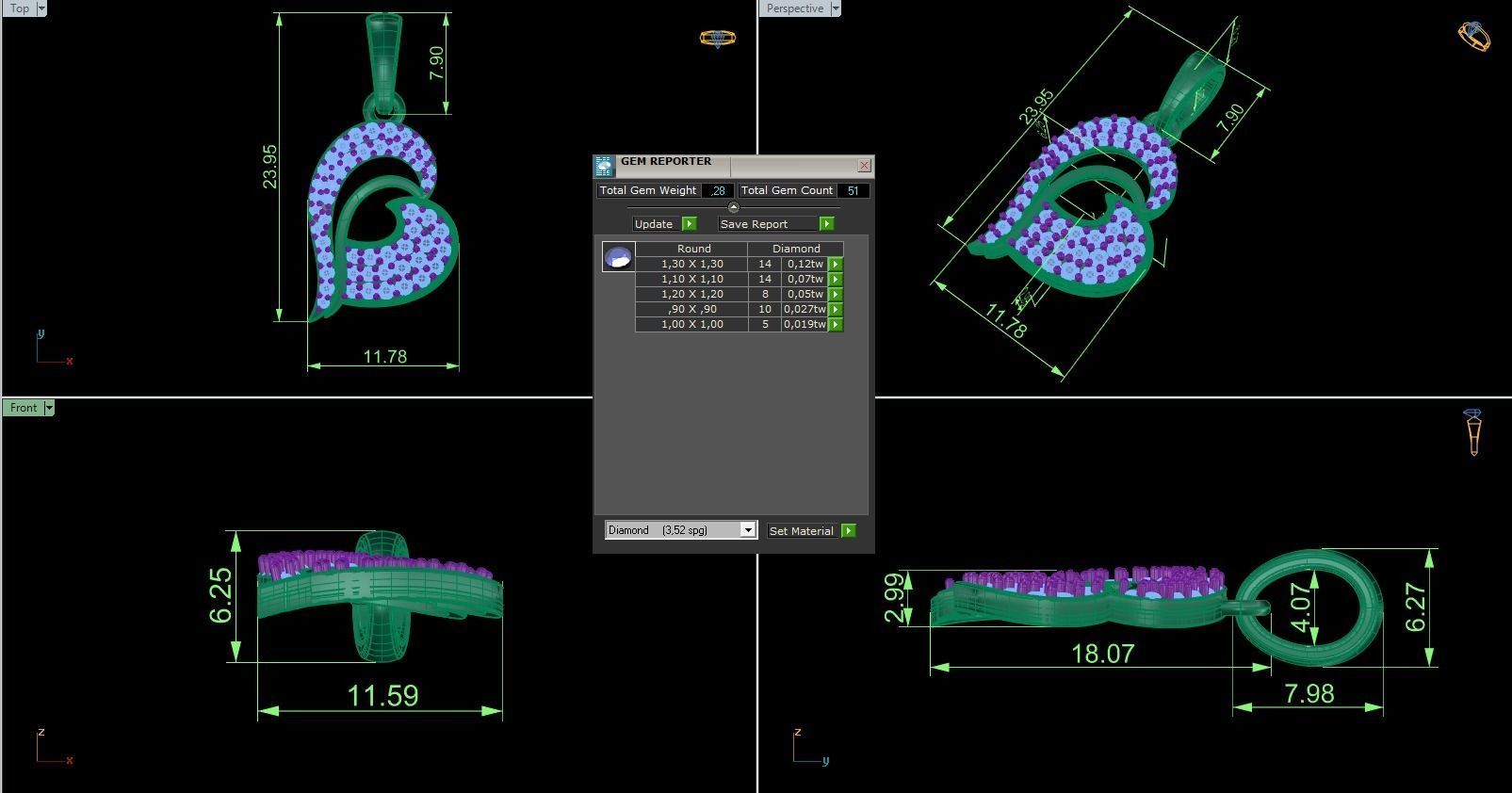 Pendant 762 3D print model_5