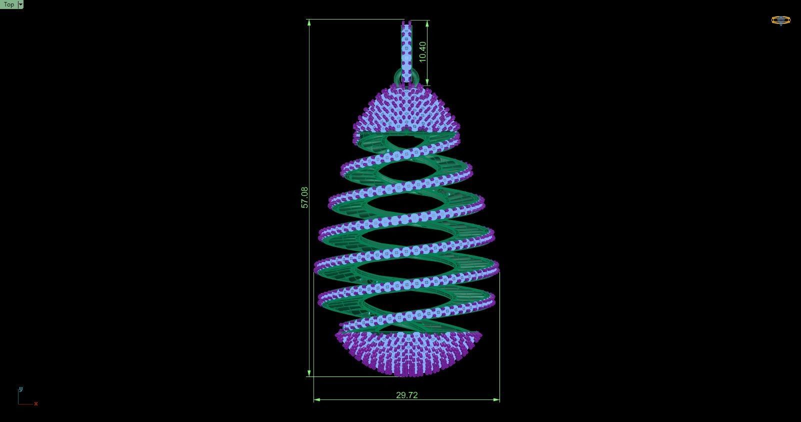 Pendant 786 3D print model_5