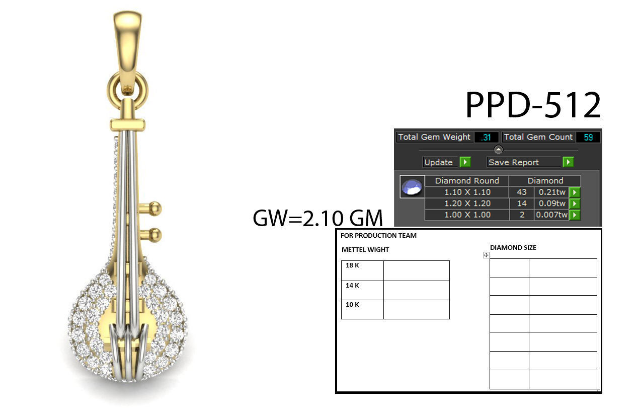 Instrument Pendant  3D print model_5
