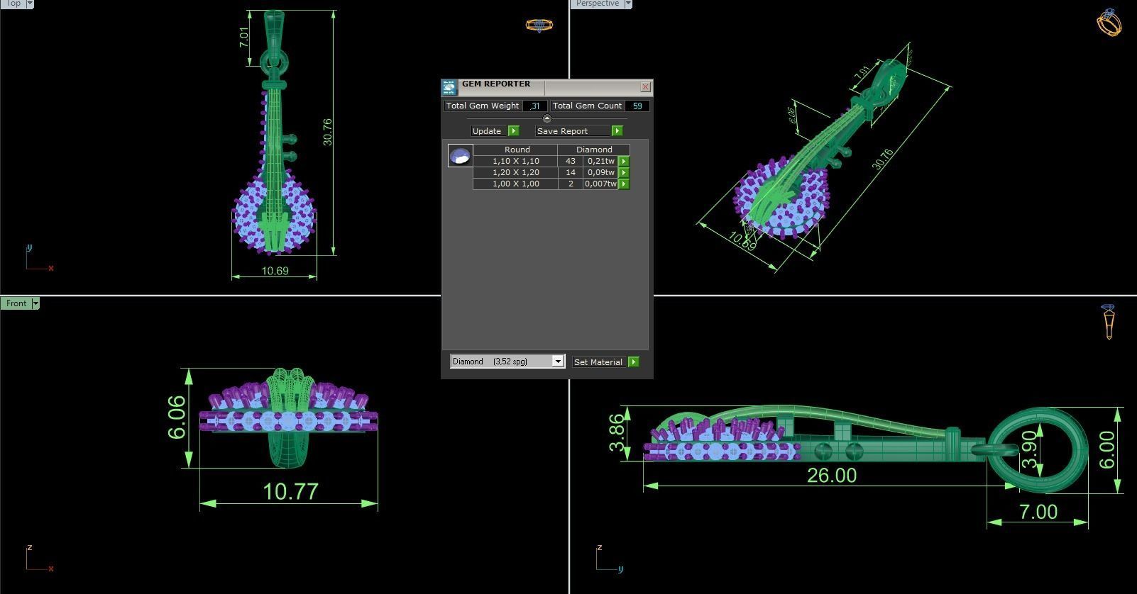 Instrument Pendant  3D print model_9