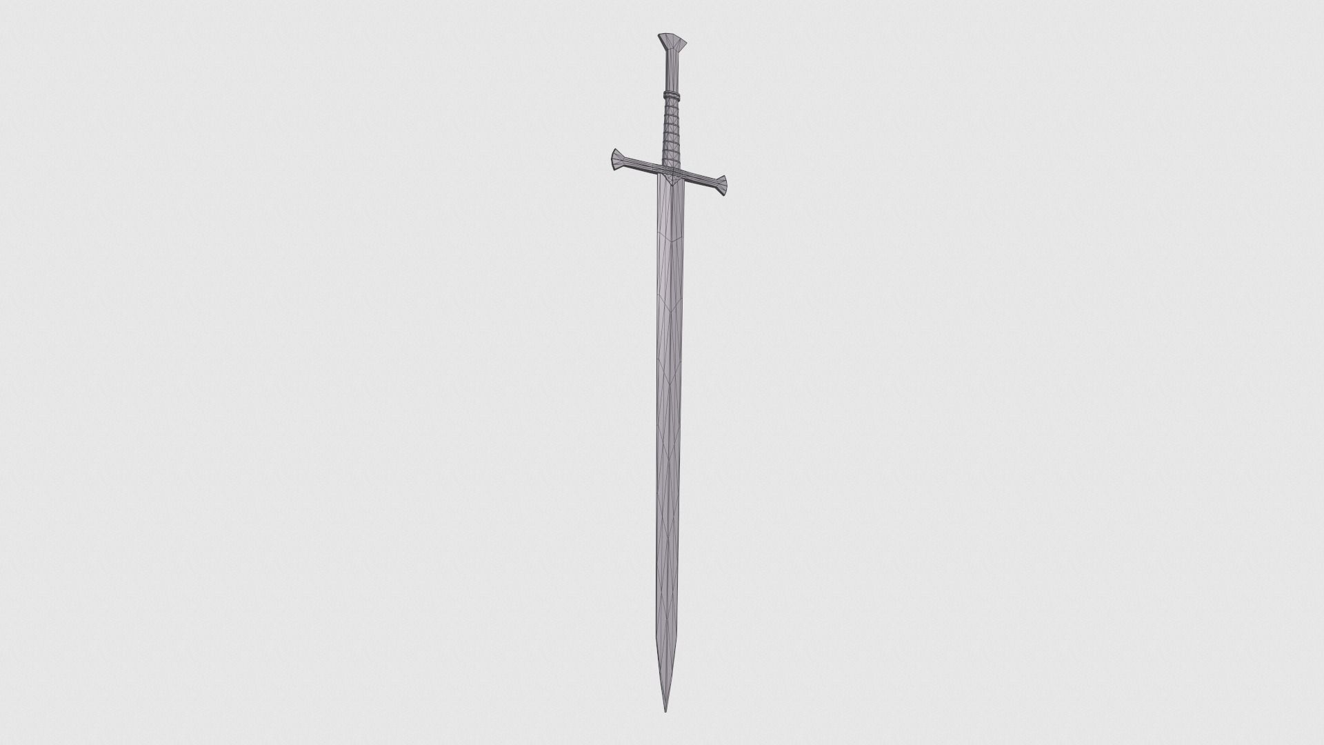 Bastard Sword 3D model CGTrader