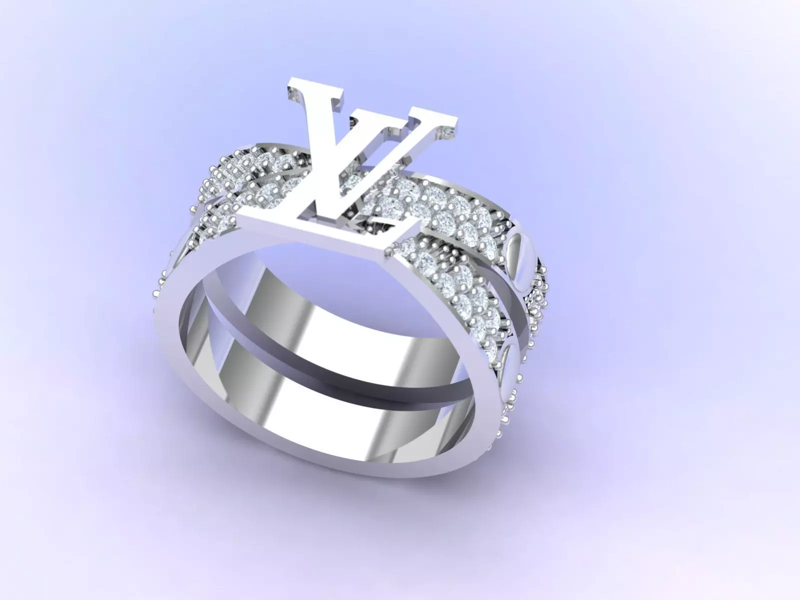 LV Ring 3D print model_0