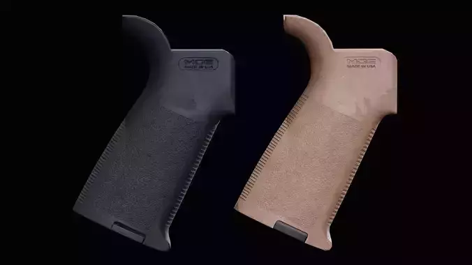 MagPul MOE Grip for AR-M4 Low-poly 3D model