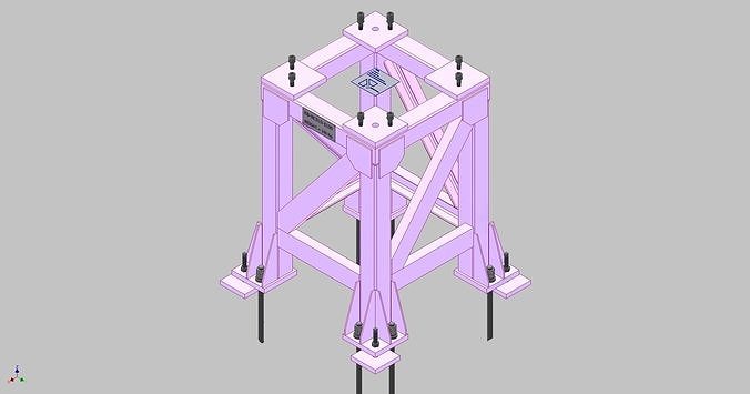 26401-Base for robot NACHI-NC510-Hight 1100 3D model