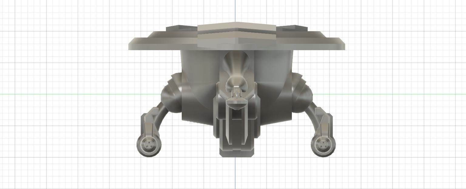 CS3-062023 Concept Fighter Starship 3D print model_4